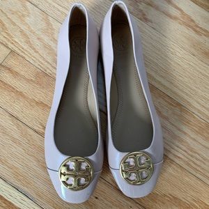 Tory Burch patent leather blush pink ballet flats